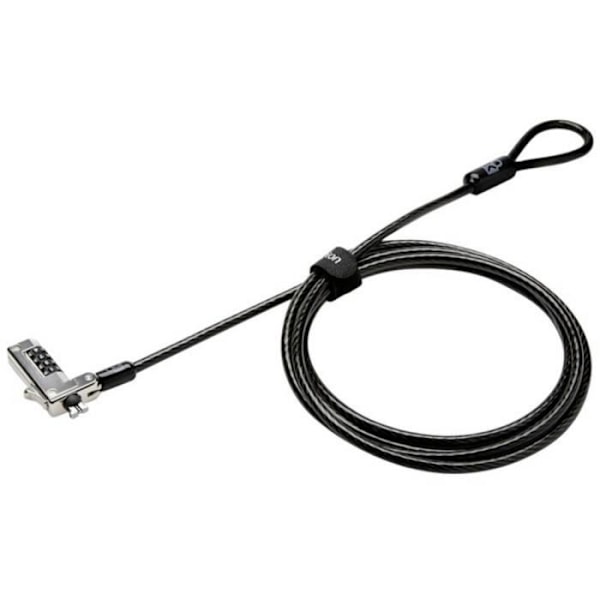 Antivolt til bærbar computer - KENSINGTON - Slim Combination - Sort - Nøglefri sikkerhed - Ultrafint kabel