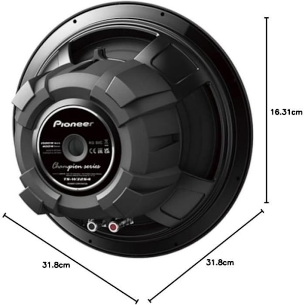 "Bassokaiutin - Pioneer - TS-W32S4 - 30,5 cm - Teho 400 W - Huippu 1500 W"