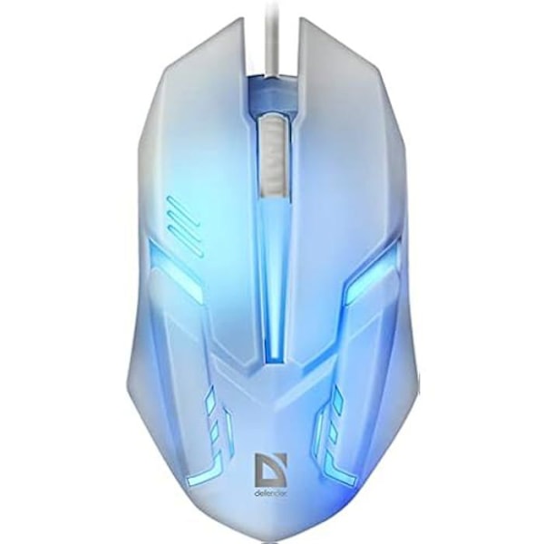 DEFENDER Raton Gaming Cyber MB-560L Blanco 7-värinen Luz DE Fondo