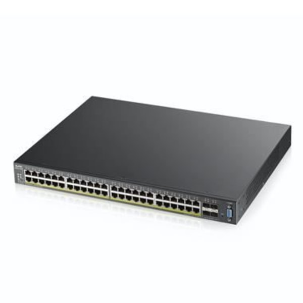 ZYXEL Ethernet-switch XGS2210-52 48 porte kan administreres - 2-lags understøttet - Modulær - Fiberoptisk, parsnoet - 1U høj