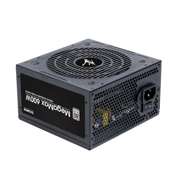 PC strømforsyning - ZALMAN - MegaMax 600W V2 (80Plus 230V EU) (ZM600-TXIIV2) Sort