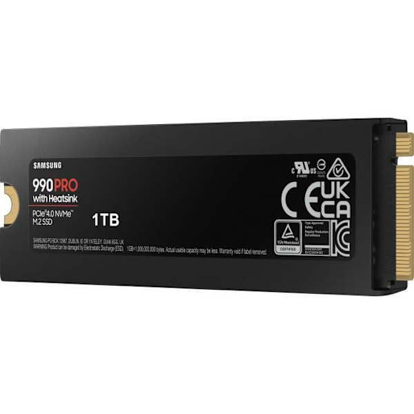 SAMSUNG Intern SSD 990 PRO med heatsink 1TB MZ-V9P1T0GW