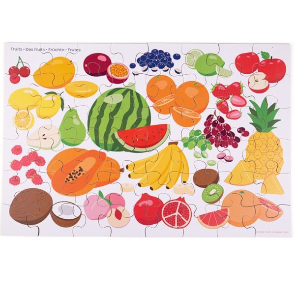 Bigjigs Fruit gulvpuslespil - BIGJIGS mærke - Til børn - Flerfarvet Flerfarvet