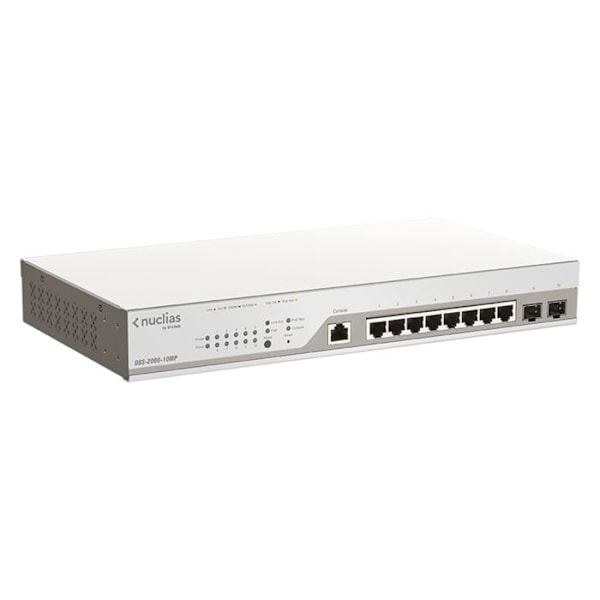Hallittu Gigabit Ethernet -verkkokytkin - D-LINK - DBS-2000-10MP - 10 porttia - Virtalähde Via ce