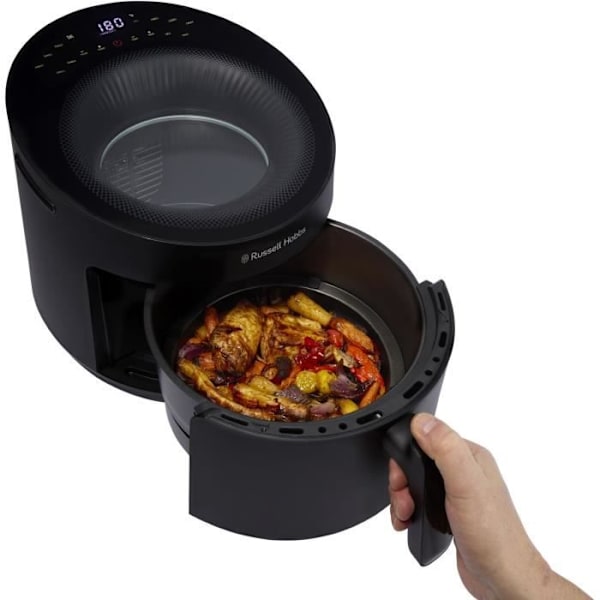 Fritøs uden olie RUSSELL HOBBS - SatisFry Air Panoramic 27420-56 - Kapacitet 5L - 10 madlavningsprogrammer - 1500W - Sort Svart