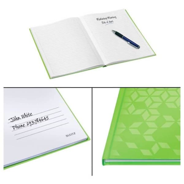 Leitz 46271054 Grön linjerad anteckningsbok Antal sidor: 80 DIN A5 Grön