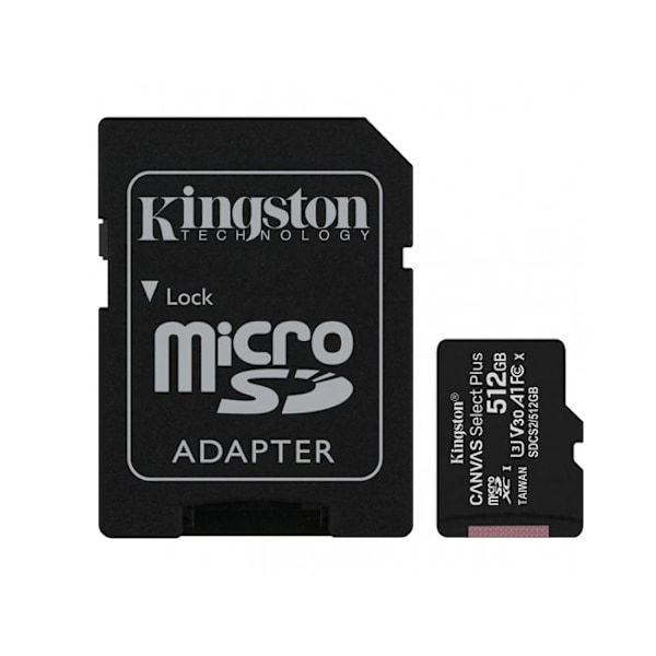 Kingston Canvas Select Plus Flash-muistikortti - 512 Gt - A1 / Videoluokka V30
