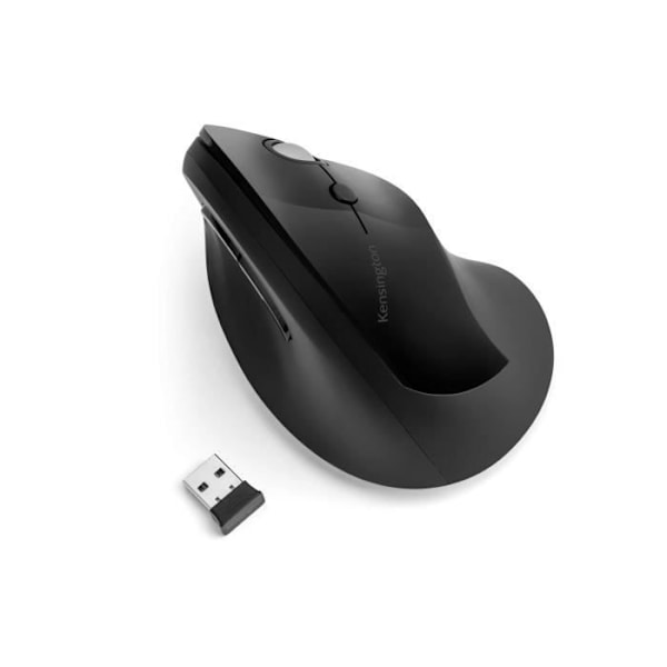 Pro Fit Ergo Vertical Wireless Mouse - KENSINGTON - Ergonomisk - Til højrehåndede brugere - 6 knapper - Sort