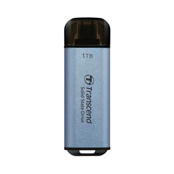 Transcend ESD300C - SSD - 1 TB - ekstern (bærbar) - USB 3.2 Gen 2x1 (USB-C-stik) - himmelblå