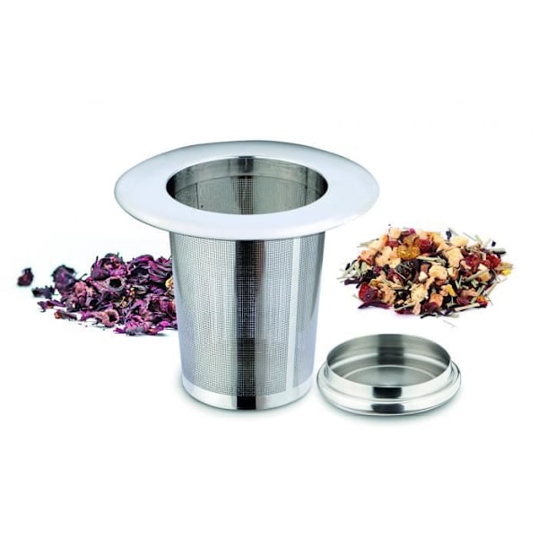 Infuser - Ruostumaton teräs - Kannella - Erittäin leveä reuna - Erittäin hieno verkko