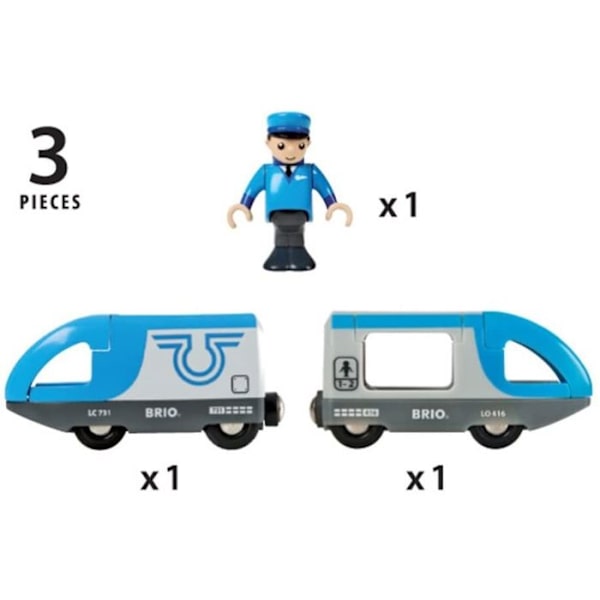 Passagertog ved Pile BRIO - Ravensburger - Blandet fra 3 år - 33506 Röd