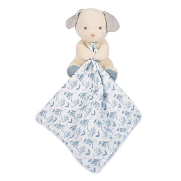Bio bomuld Doudou Hund med blå næseklud - Doudou et Compagnie - Unisex - 0 måneder - Fødselsgave - Doudou - Blå Blå