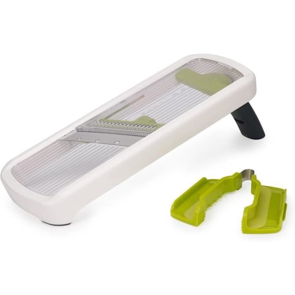 Joseph Joseph Multi-Grip Mandolin til køkkenet, multiskærer til grøntsager og frugt med 3 skiver tykkelser og 2 julienne.