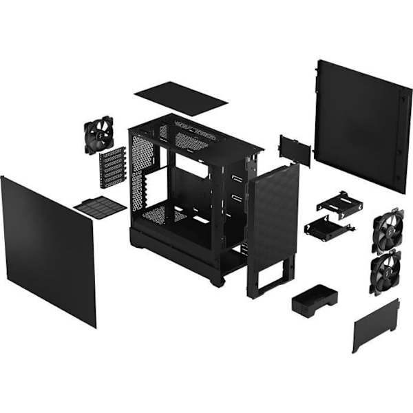 PC-kotelo – FRACTAL DESIGN – Pop Air Black Solid – musta (FD-C-POA1A-01)