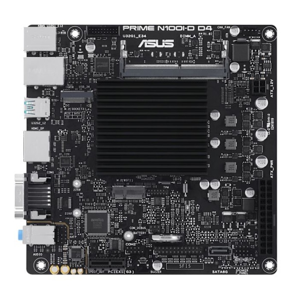 ASUS Prime N100I-D D4 Intel N100 -emolevy (Intel N100 -prosessori, PCIe 3.0, USB 3.2 Gen 2, M.2, DDR4)