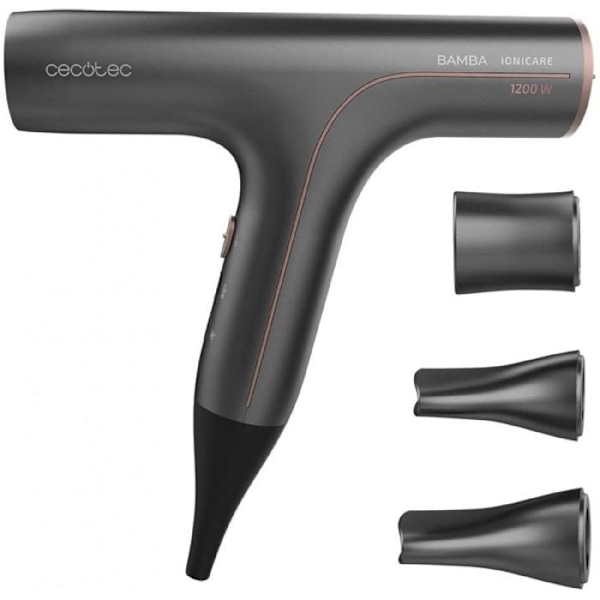 Hiustenkuivaaja - CECOTEC - IoniCare 6000 Rockstar Soft - Digitaalinen moottori - Real Ions - Extreme Protect musta