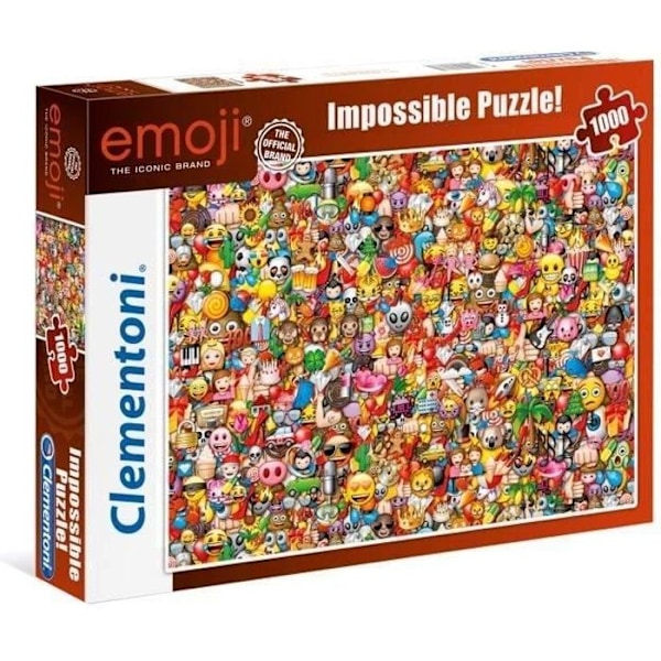 Emojipussel med 1000 bitar - Clementoni - Omöjligt pussel - För vuxna - från 14 år och uppåt Flerfärgad