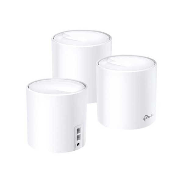 WiFi 6 Mesh AX5400 Mbps - TP-Link Deco X60(3-pack) - WiFi 6-system för hela hemmet - 660° WiFi-täckning Vit
