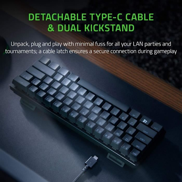 Razer Huntsman Mini Optical Game Keyboard Liner Punainen Switch US Musta