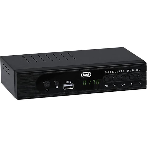 Trevi Sat 3387 S2 Satelliittidekooderi DVBS-S2 Ilmainen käyttö, HDMI, SCART, USB, Koaksiaalilähtö