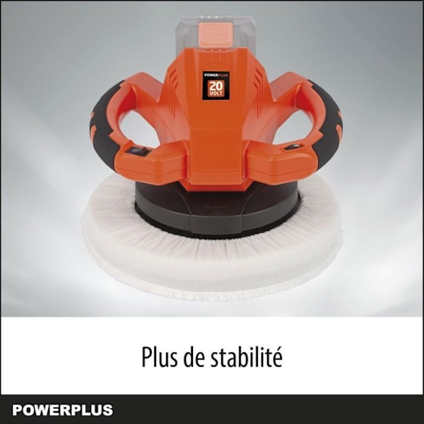 Kaksivaiheinen Langaton Kulmahiomakone 20 V POWDP4040 - Ø 240 mm - Auton Kiillotukseen - ilman Akkua tai Laturi - 2 Lisävarustetta orange