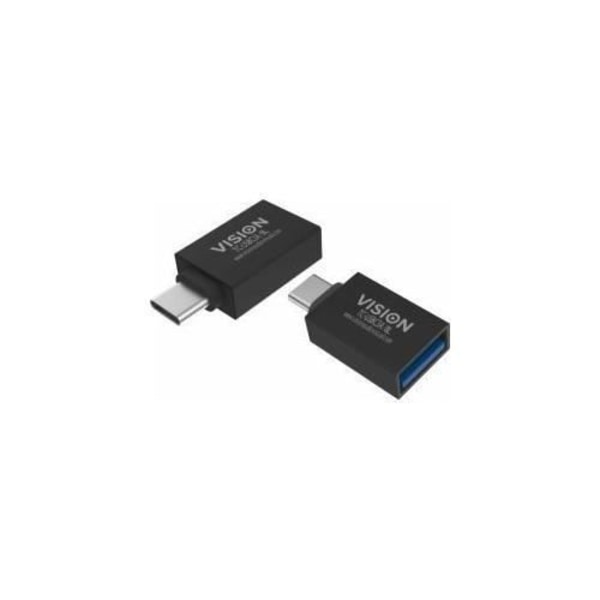 GENERIC 4979313000006 - KVM-KYTKIN - Vision TC-USBC3A/BL USB C USB 3.0 A kaapelisovitin ja liitin Musta (VISION)