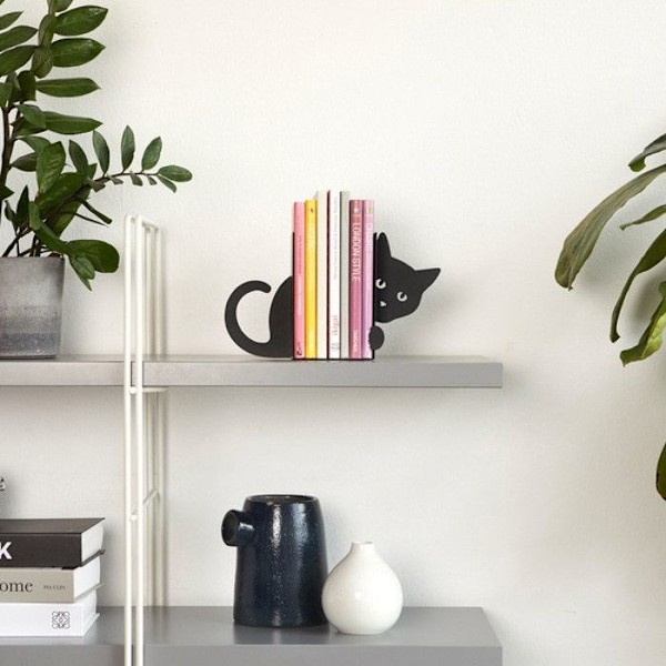 Bogstavholder - Dyr - Sort Kat - Metal - Sort - 13,5 cm i højden sort