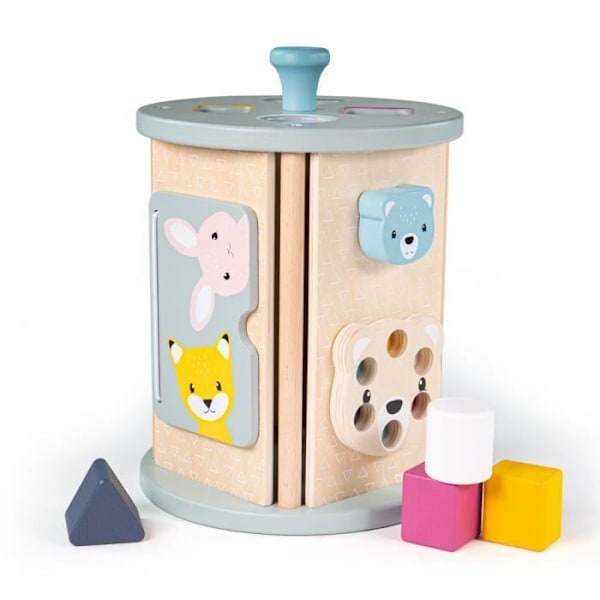 Toiminta-lelu - Bigjigs Toys - Pyörivä aktiviteettikeskus - Puu - Vauvuille alkaen 12 kuukauden iästä - Sekä tytöille että pojille