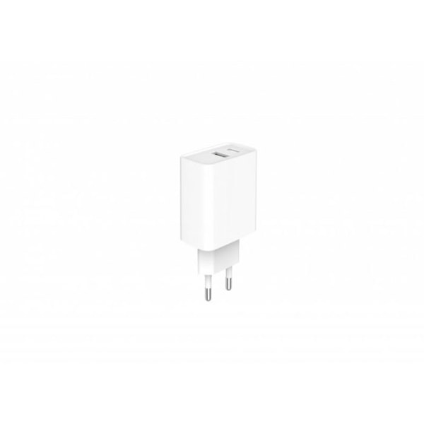 Gembird - TA-UC-PDQC20-01-W - TA-UC-PDQC20-01-BK 20W USB Type-C strømforsyning 2-ports hurtigoplader, hvid Hvid