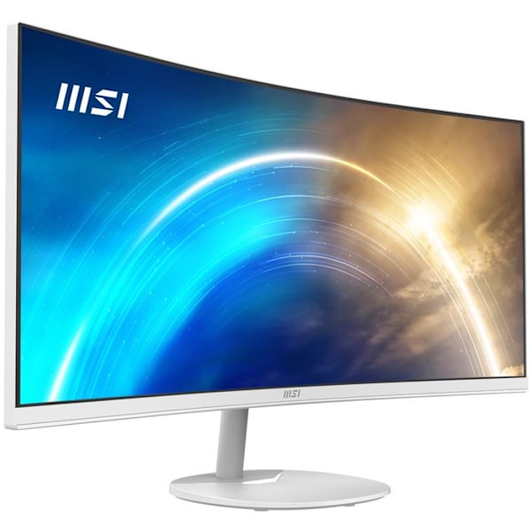 PC Skærm - MSI - PRO MP341CQW - 21:9 Ultrawide - Opdateringshastighed 100 Hz - Buet 1500R Hvid