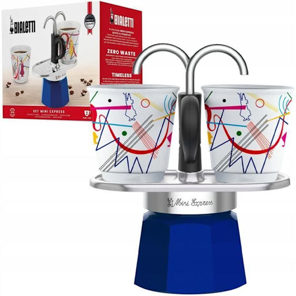 Bialetti MINI EXPRESS Kandinsky kaffemaskine 90 ml 2 kopper