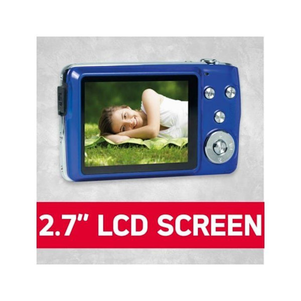 AGFA PHOTO Realishot DC8200 - Compact Cam digitalkamera (18MP, Full HD-video, 2,7'' LCD-skærm, 8X optisk zoom, batteri