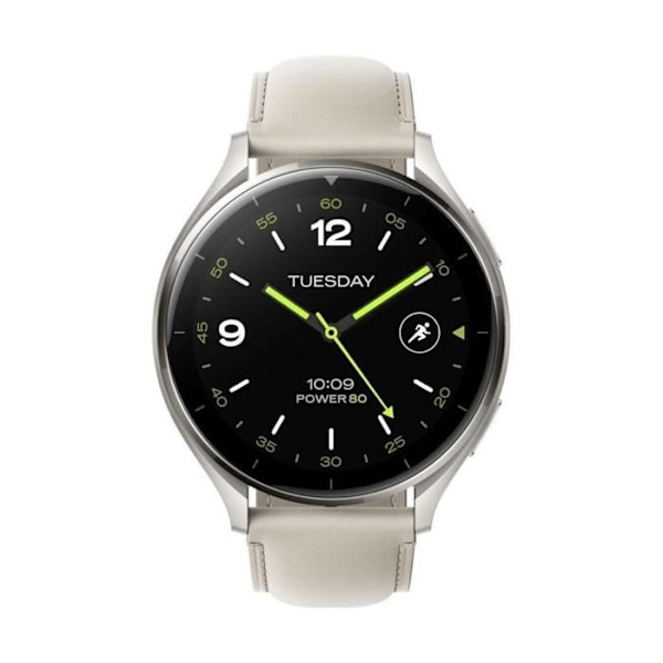 Xiaomi Watch 2 Watch - Grå - Hvid læderrem - Datasporing - Bluetooth