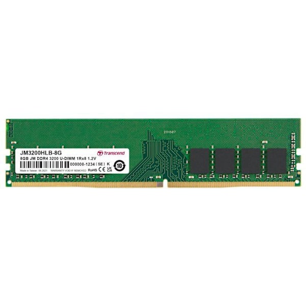 TRANSCEND JetRAM DDR4 -muisti - 8 Gt - 288-nastainen DIMM - 3200 MHz / PC4-25600 - CL22 - 1,2 V