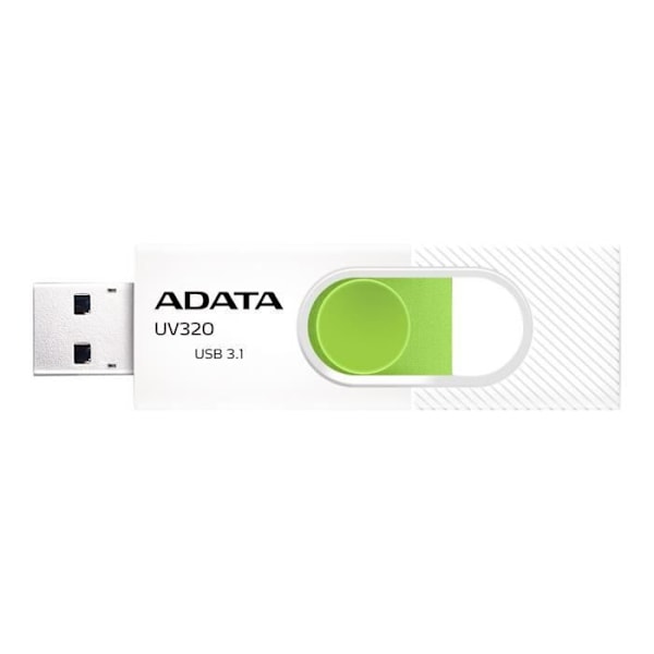 USB-avain - ADATA - UV320 - 128 Gt - USB 3.1 - Valko-vihreä