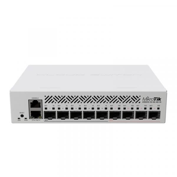 Mærke MikroTik Model CRS310-1G-5S-4S+IN specifikationer - Arkitektur: 32-bit ARM - Processor: 98DX226S - Antal kerner