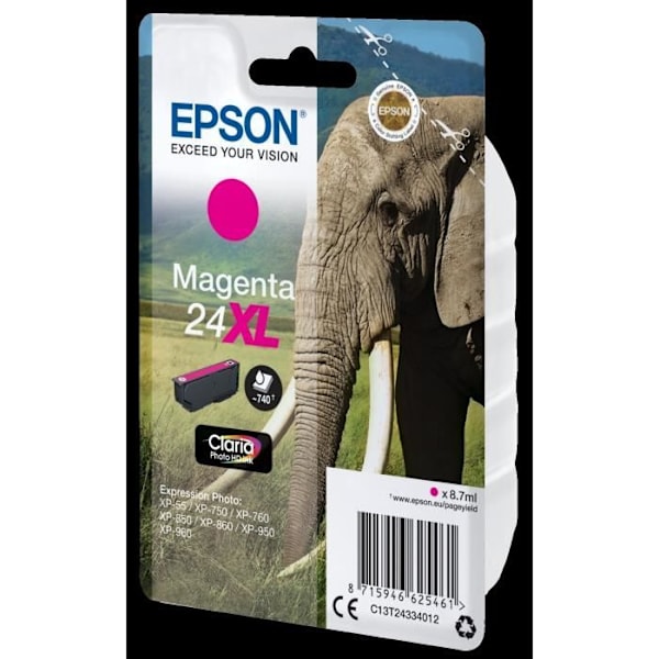 EPSON T2433 XL Magenta blækpatron - Elephant (C13T24334012)