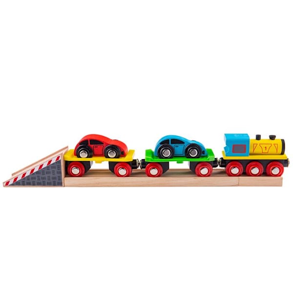 BigJigs-lelut - Junavaunut - Autotalli - Asema - Lentokenttä - Satama - Talo - Rakennus 3-vuotiaille ja sitä vanhemmille lapsille Flerfärgad
