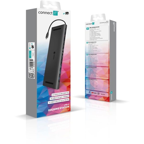 CONNECT IT CHU-9010-AN 11-in-1, antrasiitti
