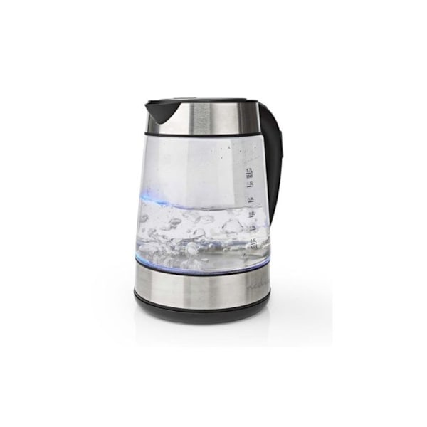 Nedis - Kedel | 1,7L | Glas | Ryd | 360 grader drejelig | Skjult varmeelement | Kog beskyttelse Transparent