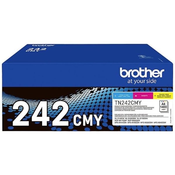 Brother Toner TN-242CMY TN242CMY alkuperäinen syaani, magenta, keltainen 1400 sivua - 4977766812856