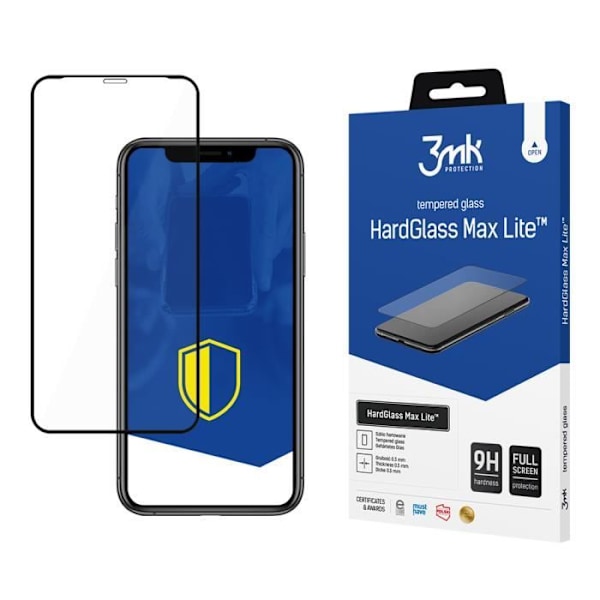 3MK Apple iPhone X/XS/11 Pro forstærket hærdet glas - HardGlass Max Lite™ - gennemsigtig - TU