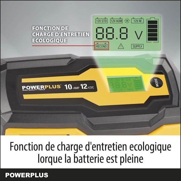 POWX4207 - Intelligent oplader - 12V 200Ah Gul