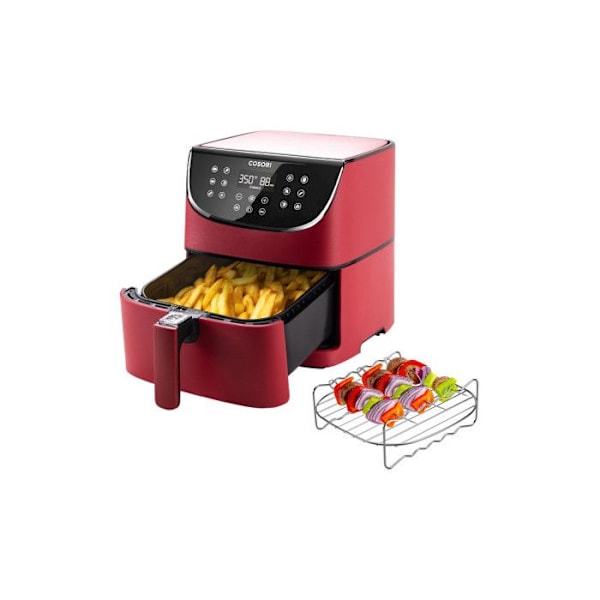 Airfryer uden olie - Cosori - 5,5L - 11 programmer - 1700W - Rød Rød