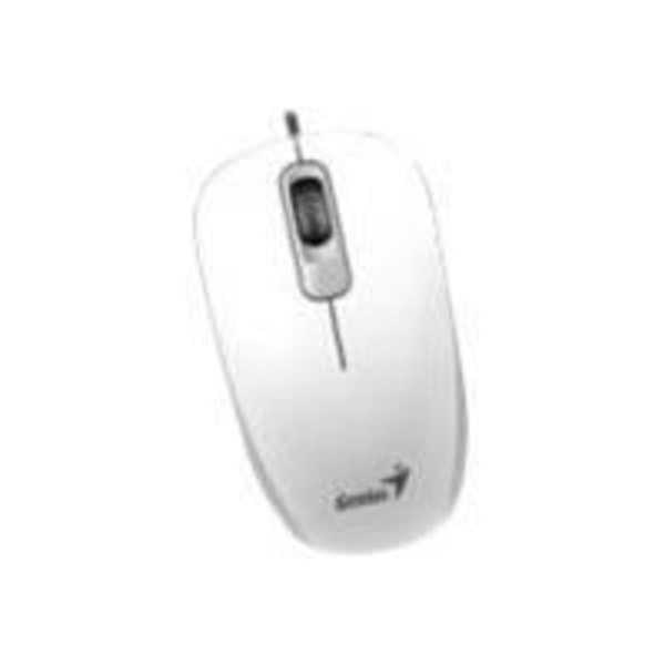 Mus - GENIUS - DX-110 WHITE - Kablet - Optisk - Scrollhjul