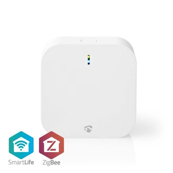 Zigbee Gateway - NEDIS - WIFIZBT10CWT - Bluetooth / Wi-Fi / Zigbee 3.0 - 50 laitetta - valkoinen