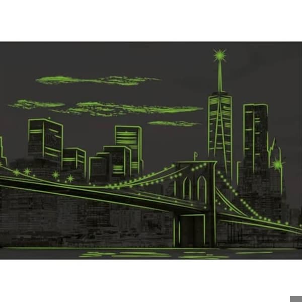 Pussel 1000 bitar Neon: New-York Enfärgad