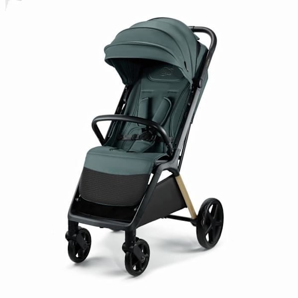 Letvogn - KINDERKRAFT LOOM - Kan foldes på få sekunder - Rejsevogn - Liggende position - Grøn Grön