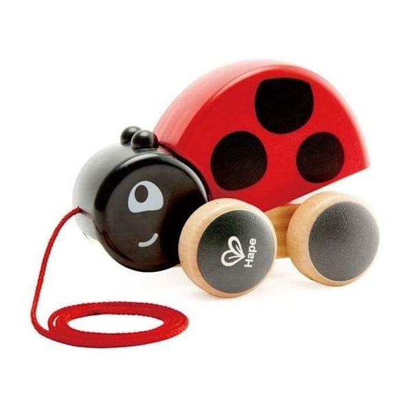 HAPE - Trädragleksak - E0362 - Nyckelpiga att gå Röd