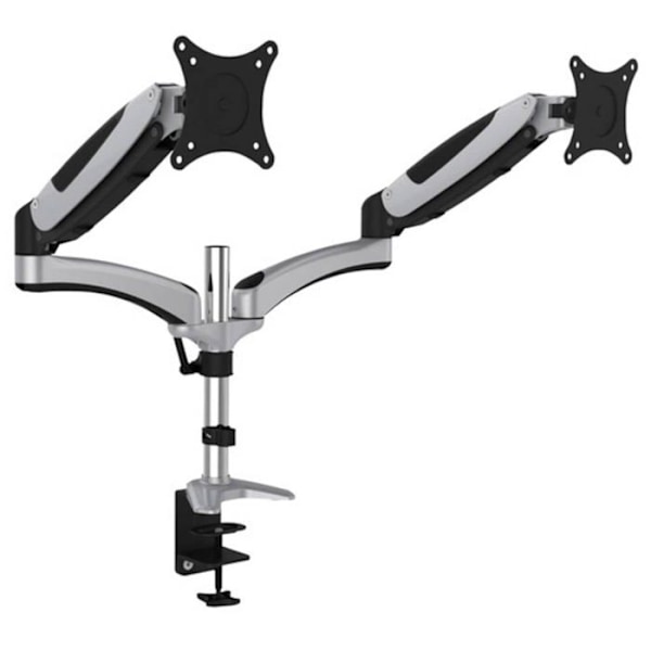 DIGITUS DA-90353 Monteringssæt (skrivebordsklemmemontering, 2 fjederarme) til 2 LCD-skærme Skærmstørrelse: 17"-27"... Sort, Sølv